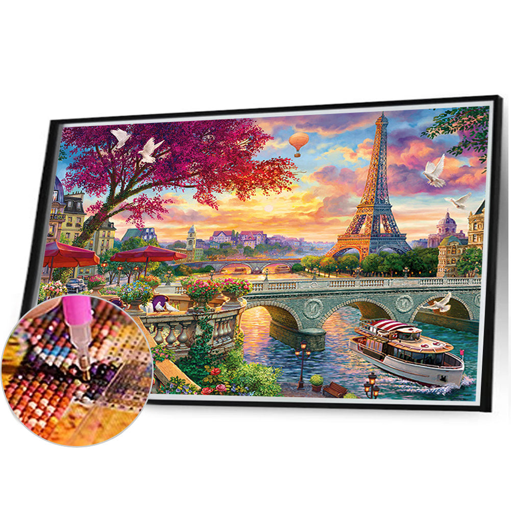 Eiffel Tower - Full Square Drill Diamond Painting 30*40CM
