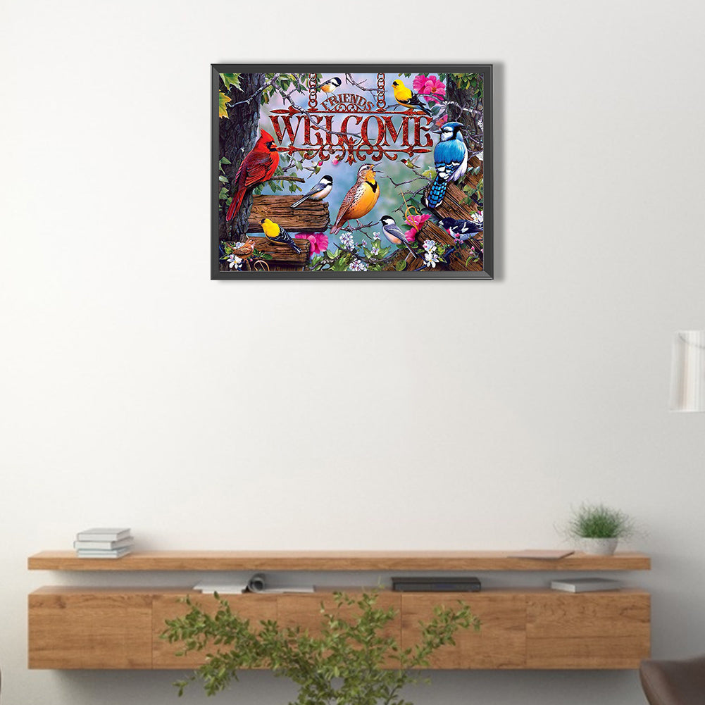 Welcome Friends - Full Square Drill Diamond Painting 30*40CM