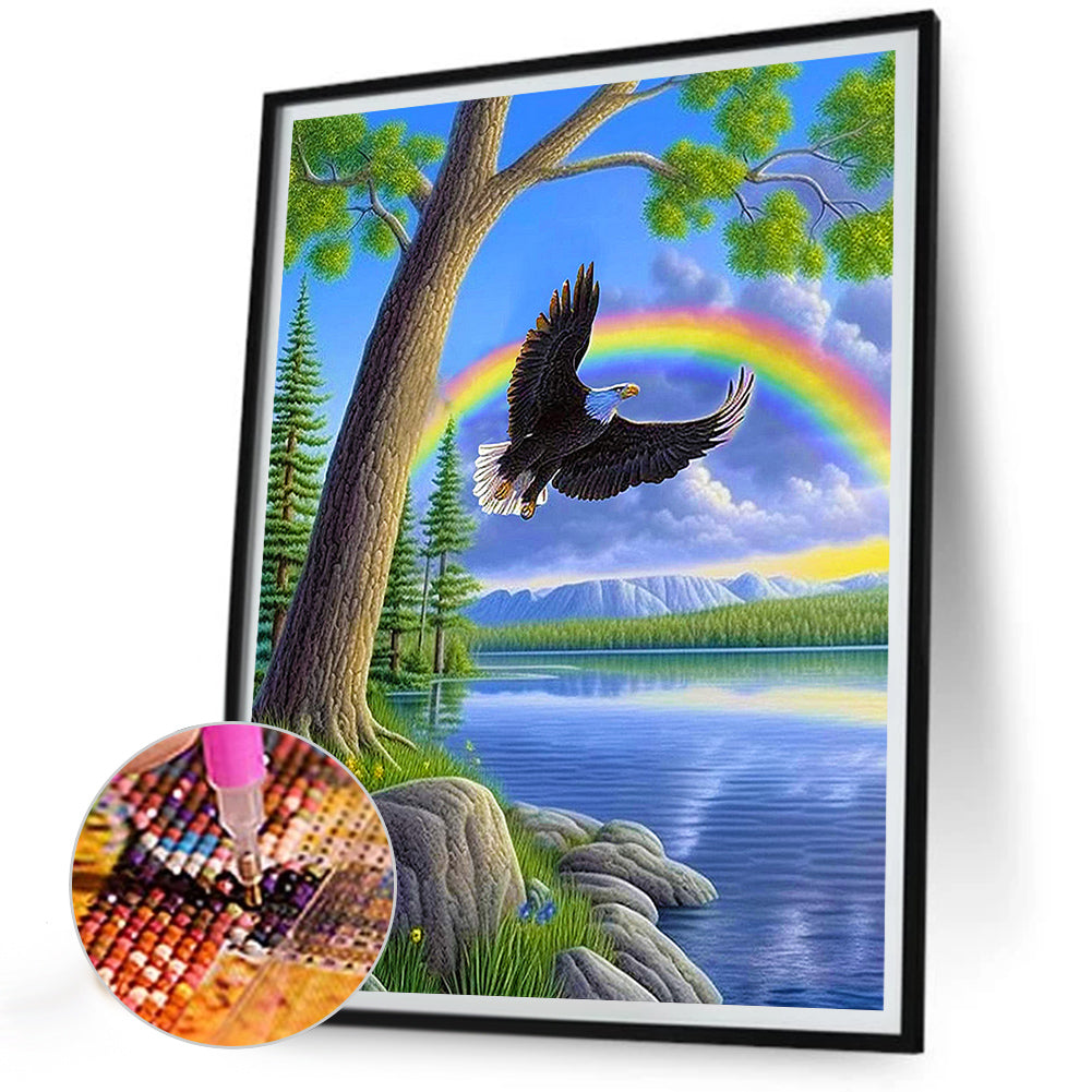 Rainbow Eagle - Full Round Drill Diamond Painting 30*40CM