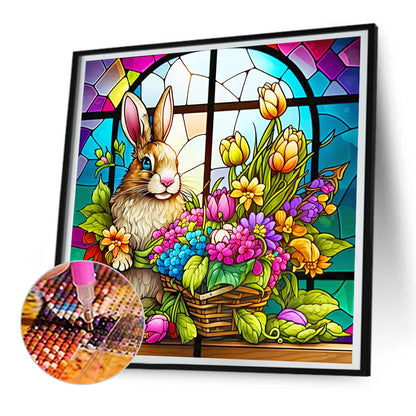 Rabbit - Full Round Drill Diamond Painting 30*30CM