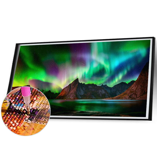 Night Aurora - Full Round Drill Diamond Painting 80*40CM