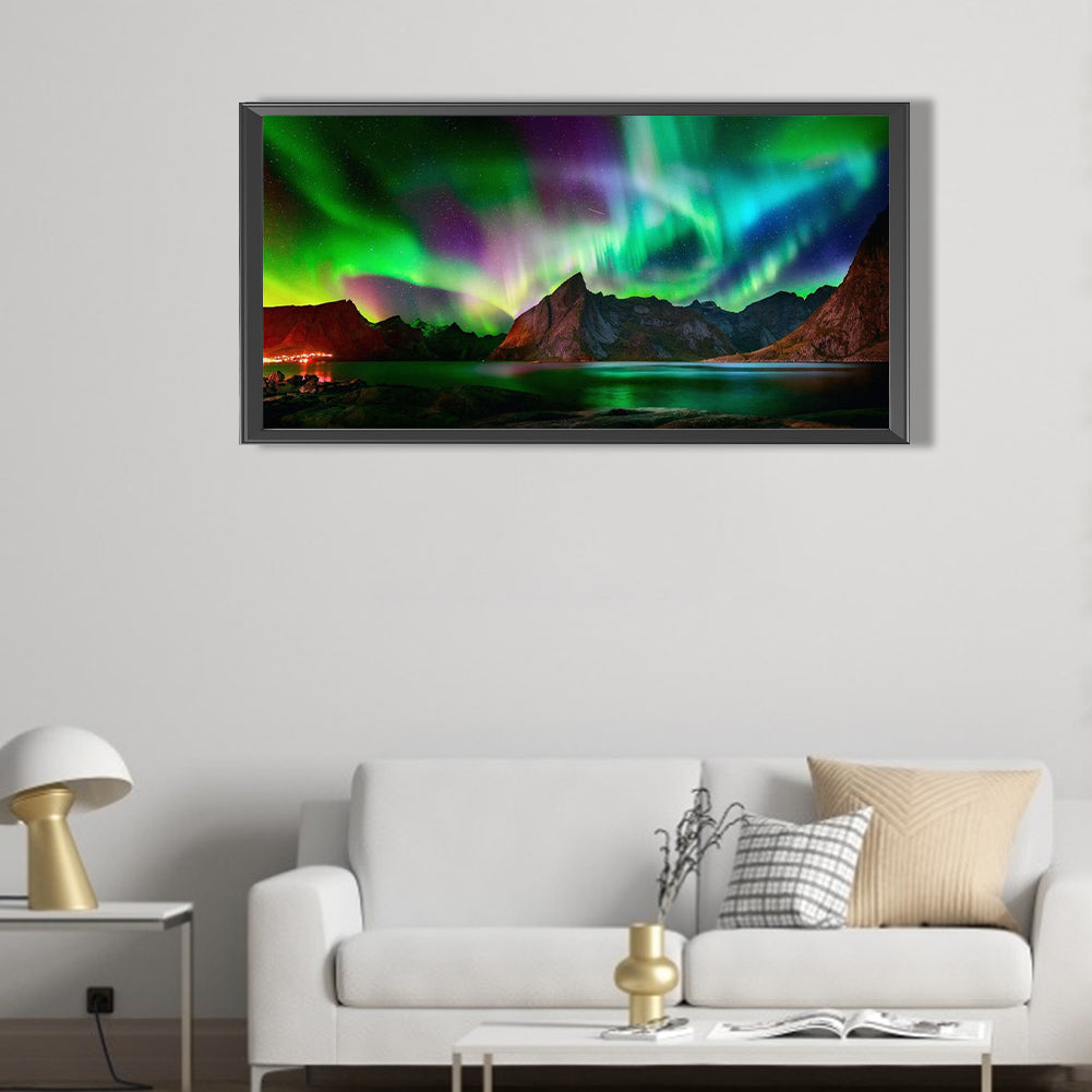 Night Aurora - Full Round Drill Diamond Painting 80*40CM