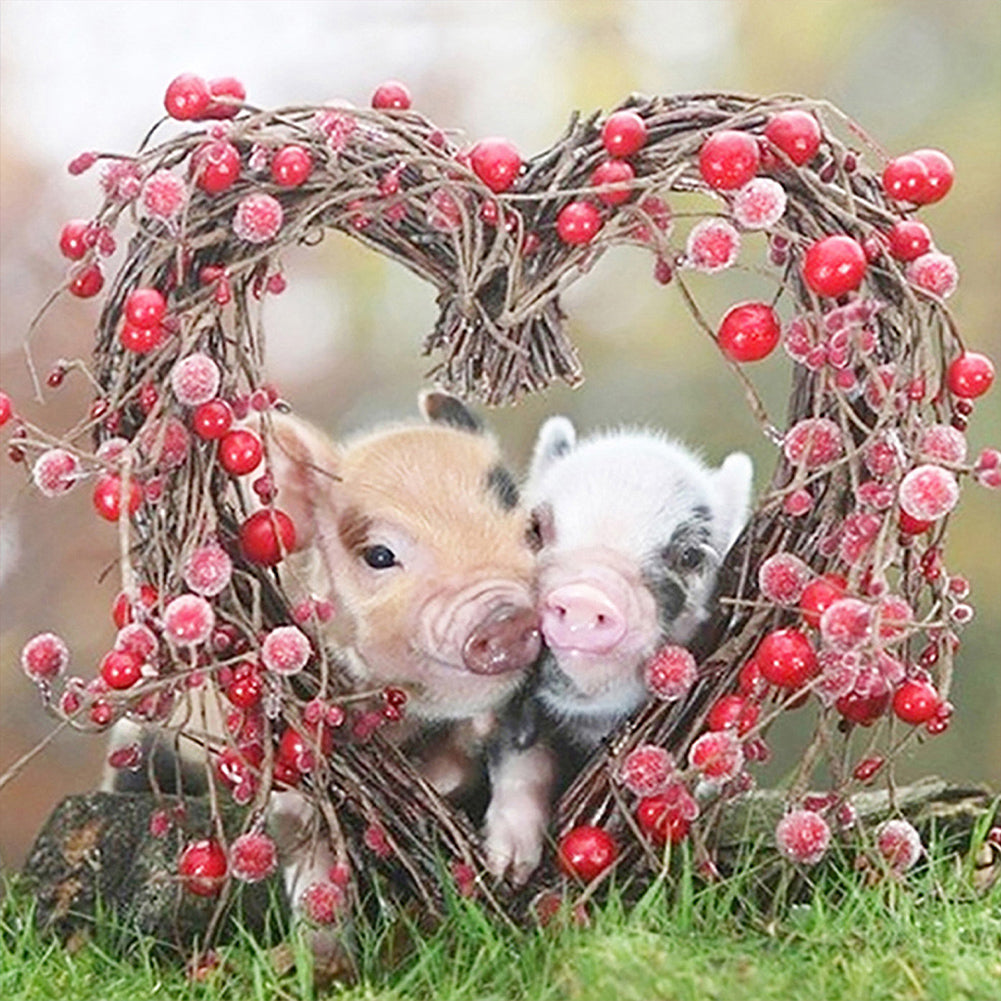 Pig - Full Square Drill Diamond Painting 40*40CM