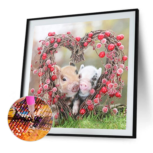 Pig - Full Square Drill Diamond Painting 40*40CM