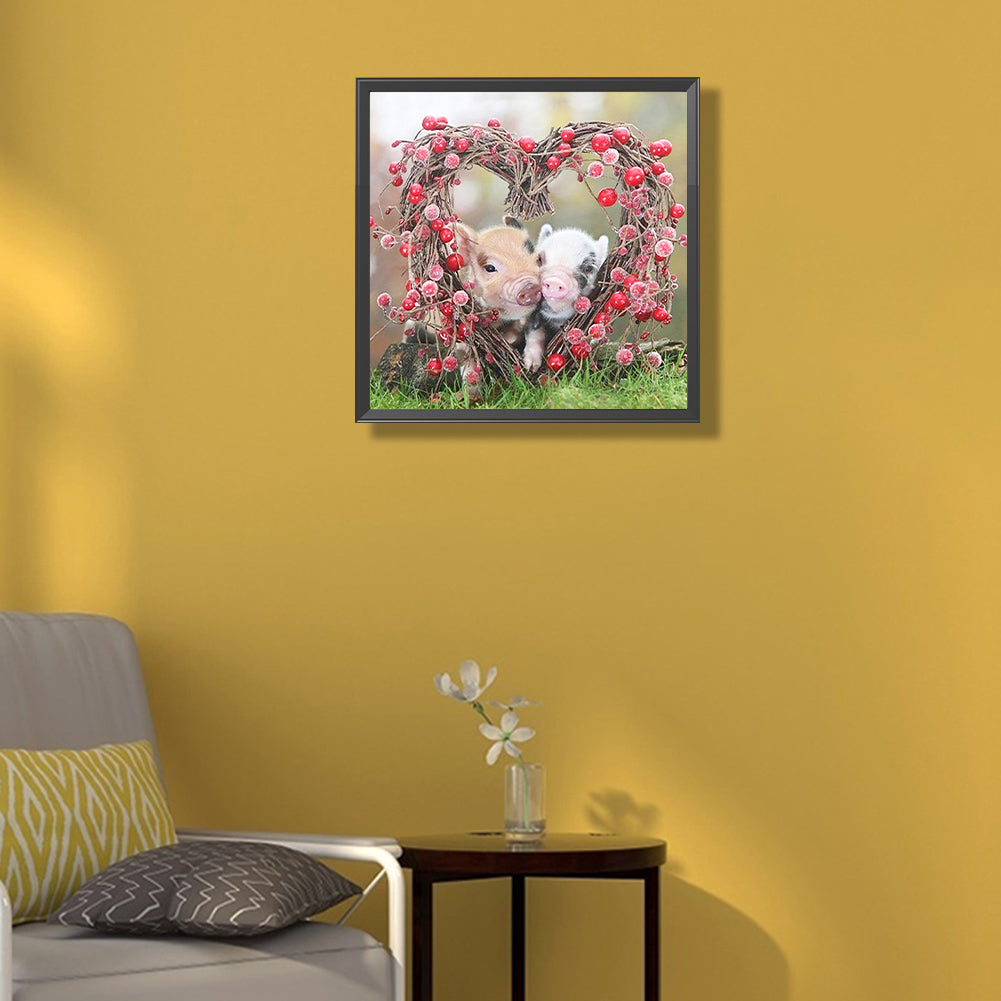 Pig - Full Square Drill Diamond Painting 40*40CM