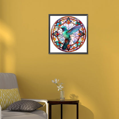 Hummingbird Glass Painting - Full Round Drill Diamond Painting 30*30CM