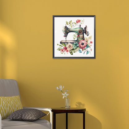 Sewing Machine - Full Round Drill Diamond Painting 30*30CM