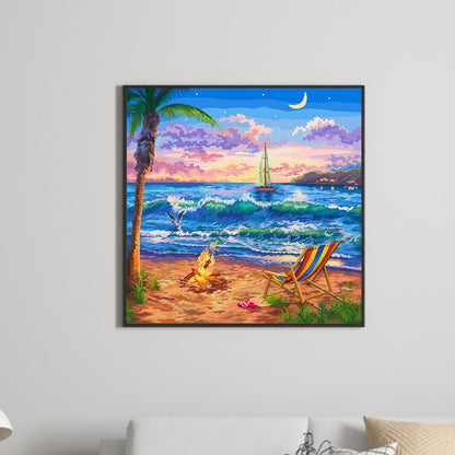 Summer Beach Picnic - Full Round Drill Diamond Painting 30*30CM