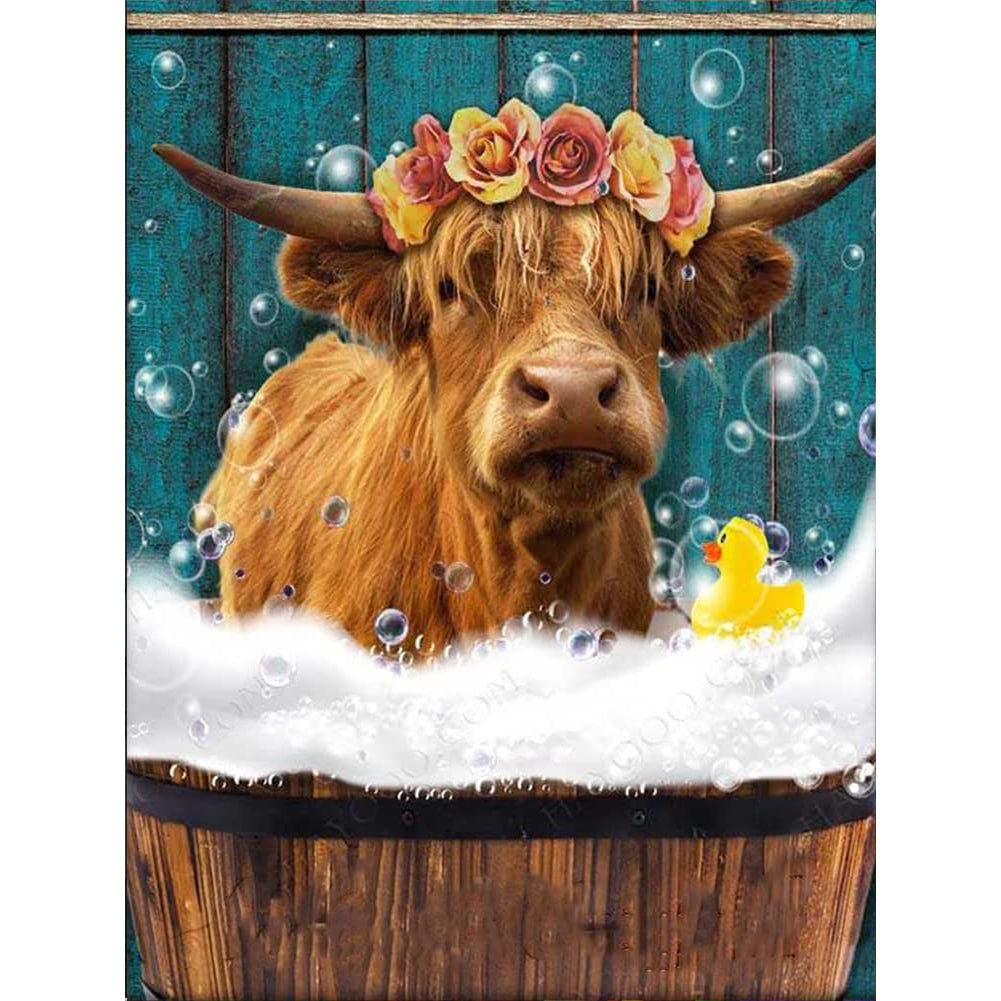 Highland Yak - Full Round Drill Diamond Painting 30*40CM