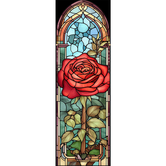 Rose Glass Painting - Full Round Drill Diamond Painting 30*90CM