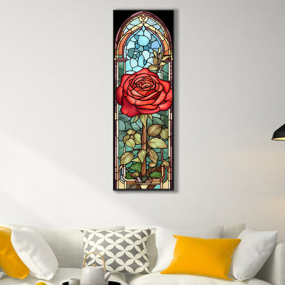 Rose Glass Painting - Full Round Drill Diamond Painting 30*90CM