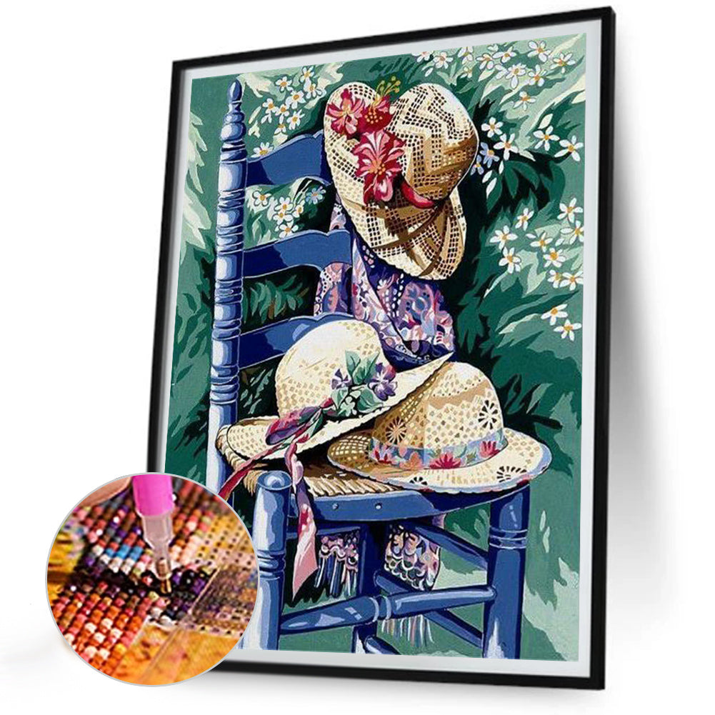 Hat - Full Round Drill Diamond Painting 30*40CM