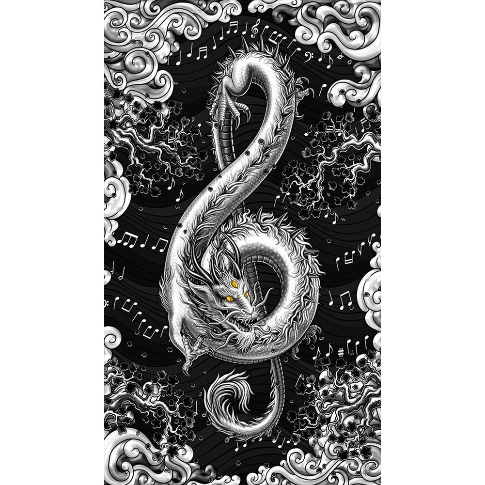 Note Dragon - Full Round Drill Diamond Painting 40*70CM