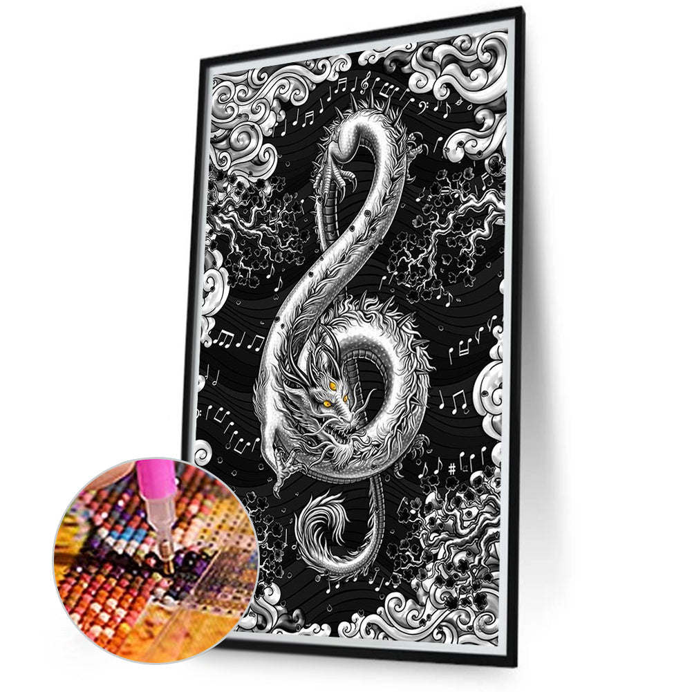 Note Dragon - Full Round Drill Diamond Painting 40*70CM