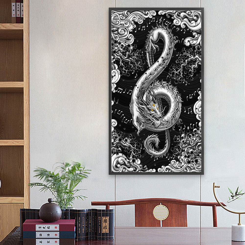 Note Dragon - Full Round Drill Diamond Painting 40*70CM