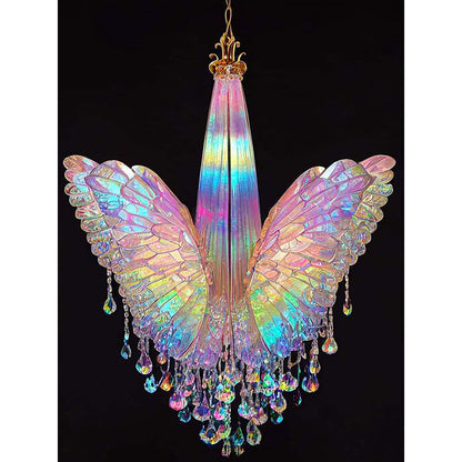 Glass Lamp Wings - Full Square Drill Diamond Painting 30*40CM