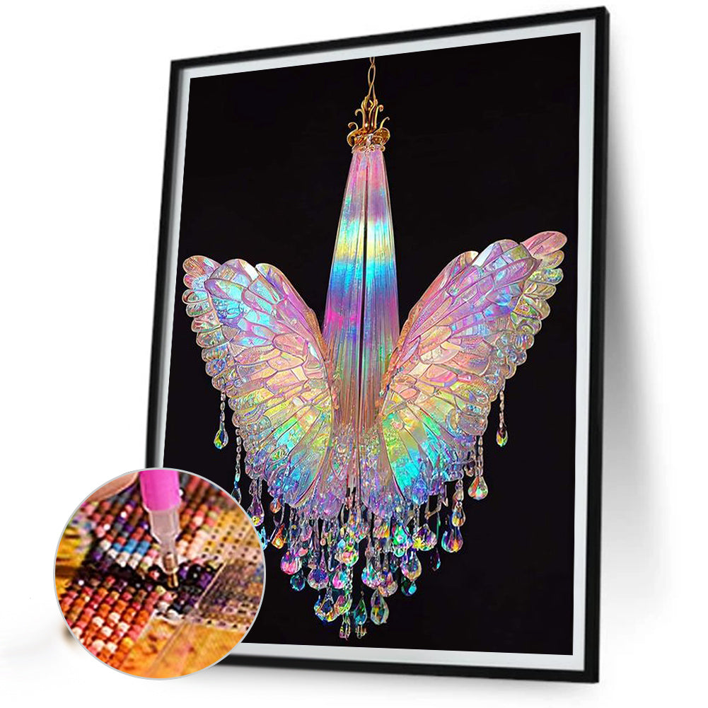 Glass Lamp Wings - Full Square Drill Diamond Painting 30*40CM