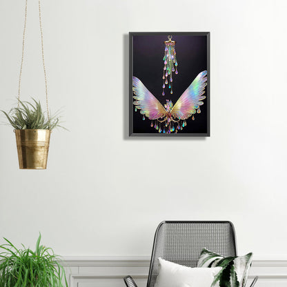 Glass Lamp Wings - Full Square Drill Diamond Painting 30*40CM