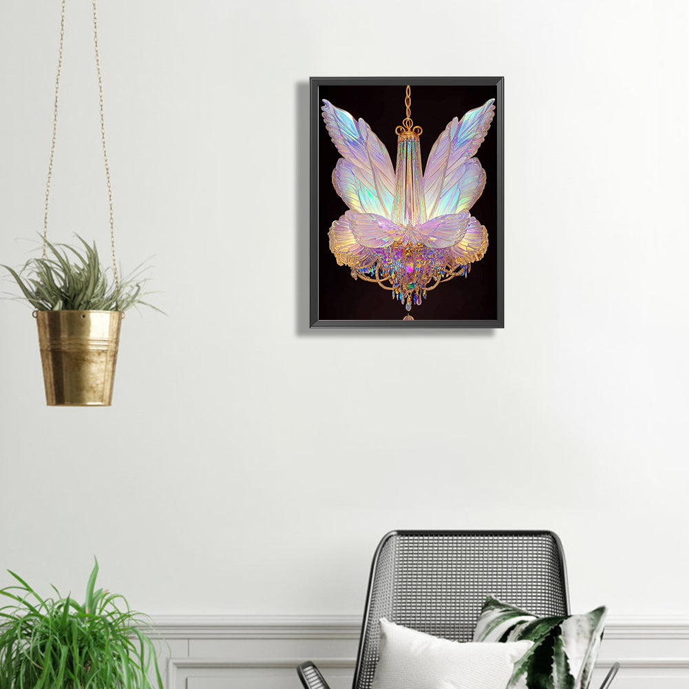 Glass Lamp Wings - Full Square Drill Diamond Painting 30*40CM