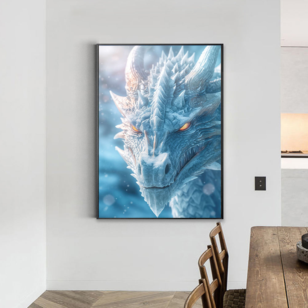 Legendary Ice Dragon - Full Round Drill Diamond Painting 40*55CM