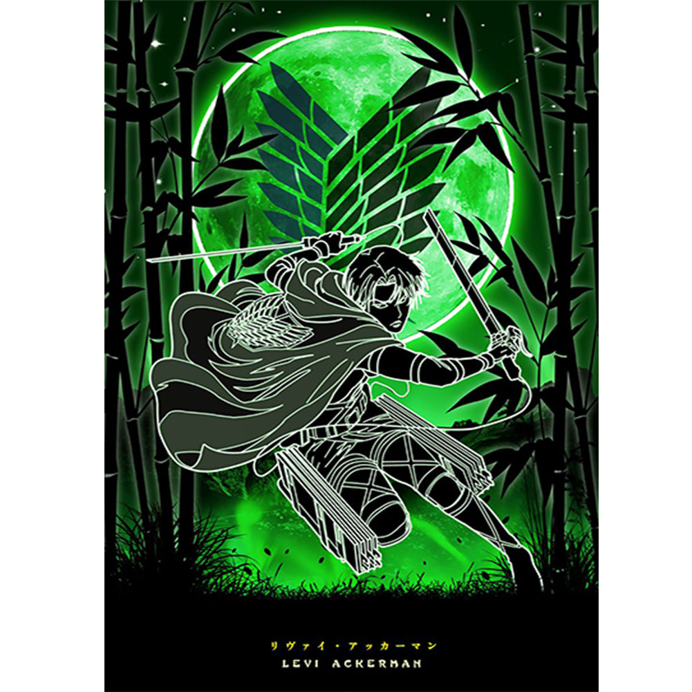 Attack On Titan Silhouette - Full Round Drill Diamond Painting 35*50CM
