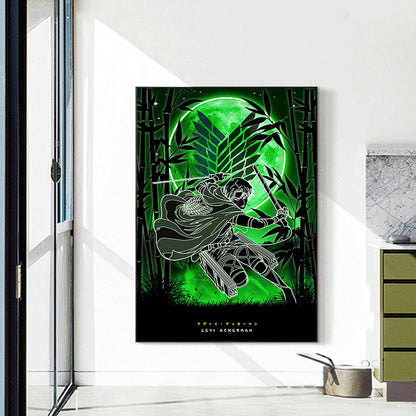 Attack On Titan Silhouette - Full Round Drill Diamond Painting 35*50CM