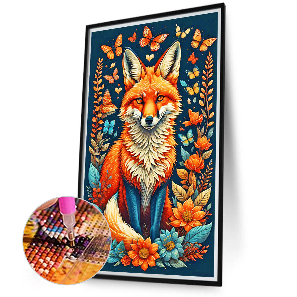 Majestic Fox - Full Round Drill Diamond Painting 40*70CM