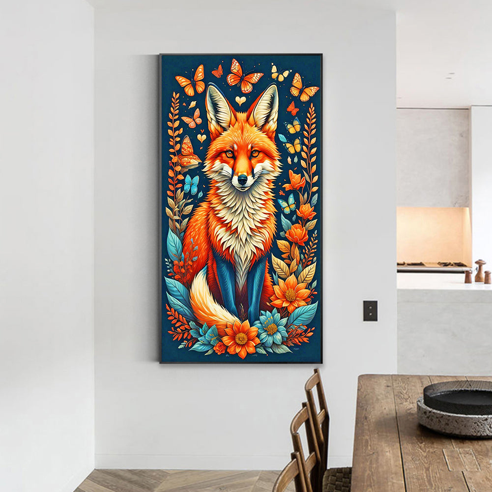 Majestic Fox - Full Round Drill Diamond Painting 40*70CM