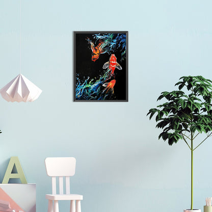 Lake Goldfish - Full Round Drill Diamond Painting 30*40CM