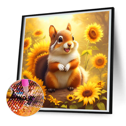 Squirrel - Full Round Drill Diamond Painting 30*30CM