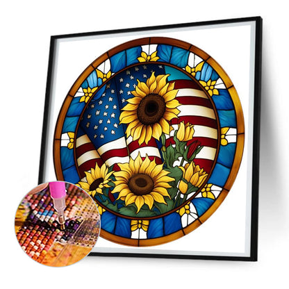 Medal Glass Painting - Full Round Drill Diamond Painting 30*30CM