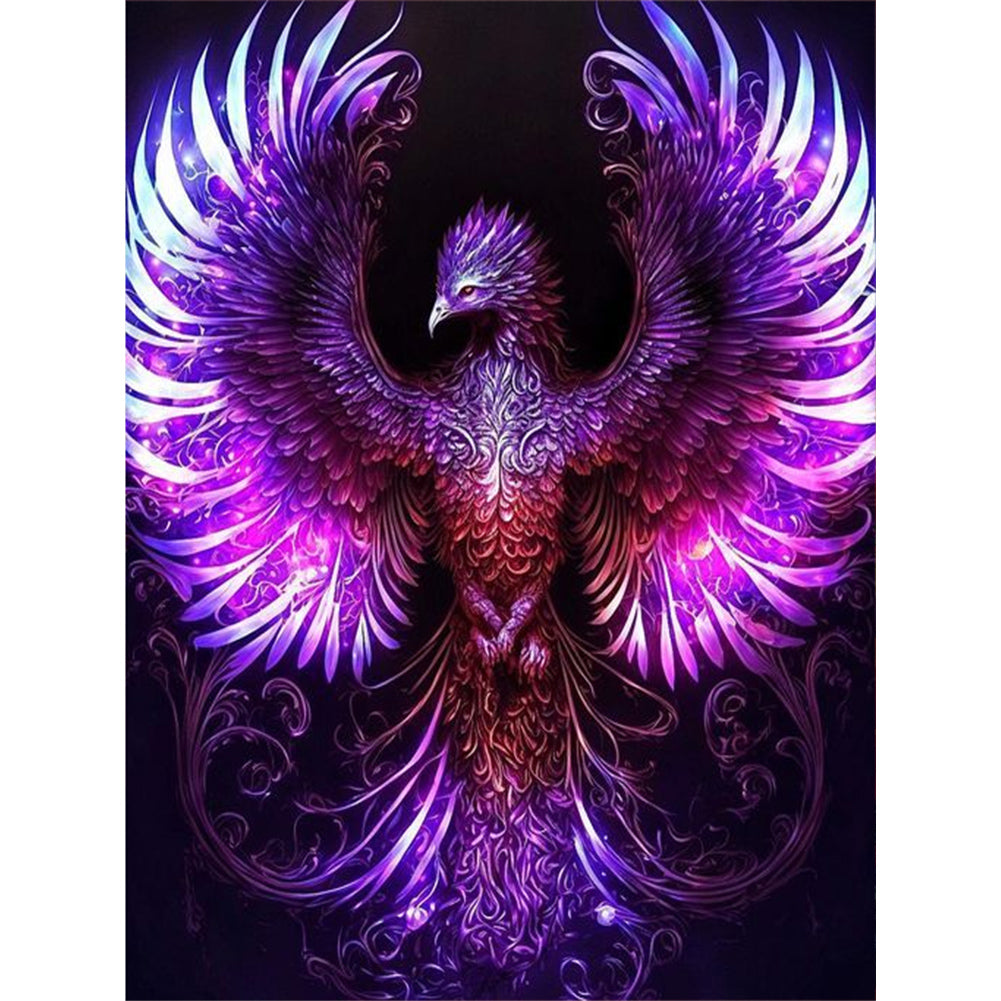 Purple Phoenix - Full Round Drill Diamond Painting 30*40CM