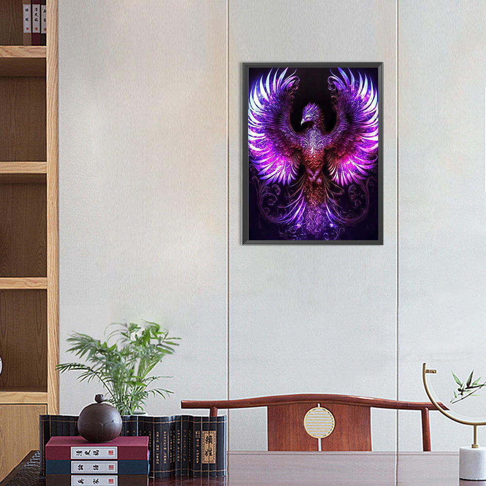 Purple Phoenix - Full Round Drill Diamond Painting 30*40CM