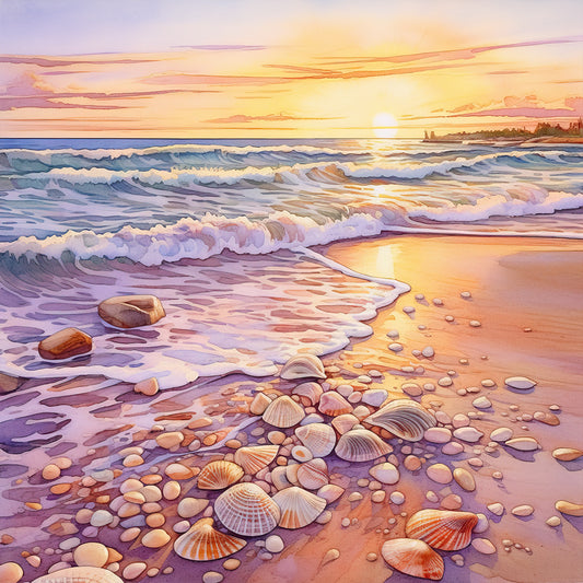 Dream Beach - Full Round Drill Diamond Painting 30*30CM