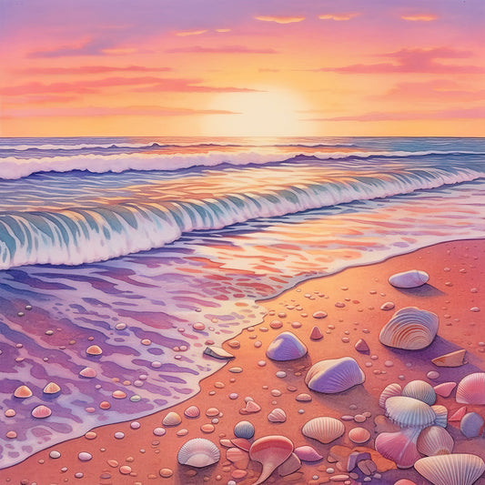 Dream Beach - Full Round Drill Diamond Painting 30*30CM