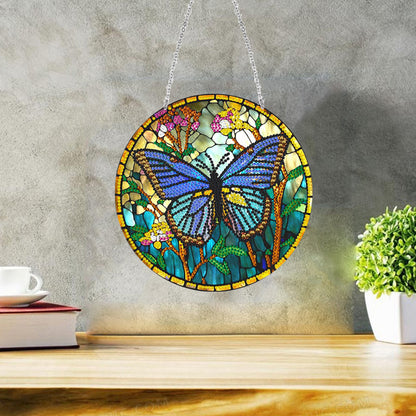 DIY Diamond Drawing Pendant Colored Imitation Glass Art Crafts Wall Decoration