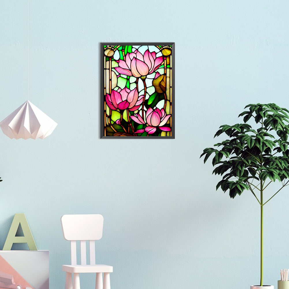 Lotus - Full Round Drill Diamond Painting 30*40CM