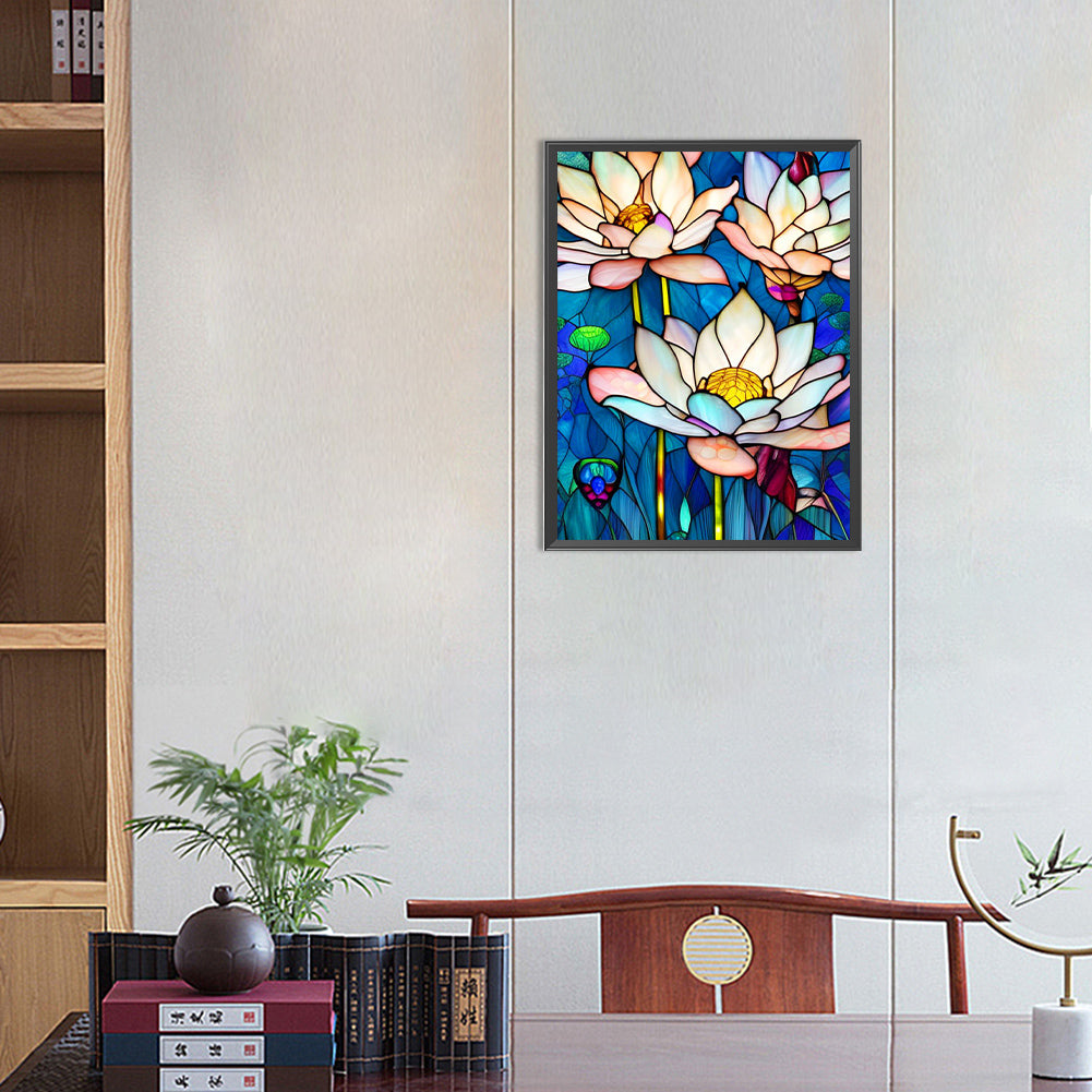 Lotus - Full Round Drill Diamond Painting 30*40CM