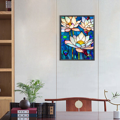 Lotus - Full Round Drill Diamond Painting 30*40CM