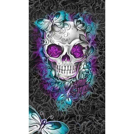 Skull - Full Round Drill Diamond Painting 40*70CM