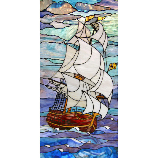 Sailing Glass Painting - Full Round Drill Diamond Painting 40*80CM