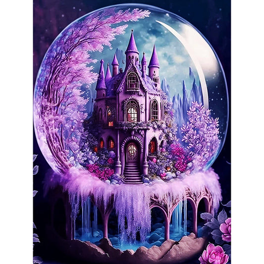 Castle Crystal Ball - AB Dril Round Diamond Painting 30*40CM