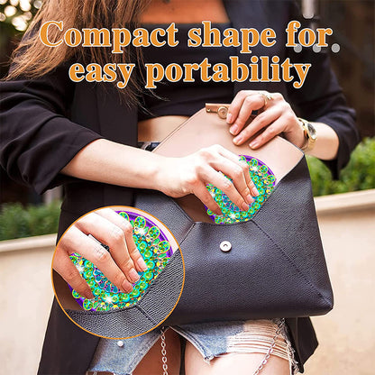 DIY Crystal Diamond Mirror Portable Mandala Art Craft Set Pocket Mirror for Girl