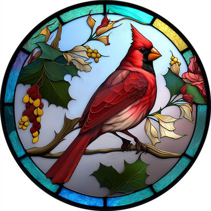 Cardinal Glass Painting Cardinal - Full Round Drill Diamond Painting 30*30CM