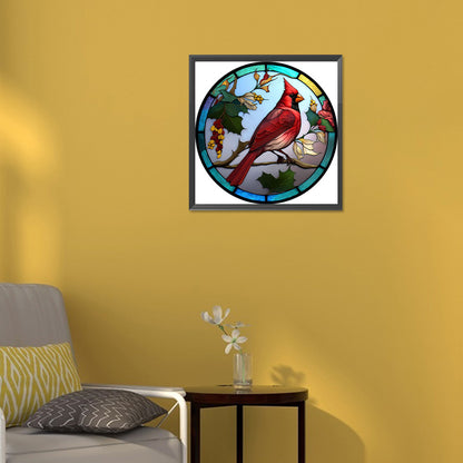 Cardinal Glass Painting Cardinal - Full Round Drill Diamond Painting 30*30CM