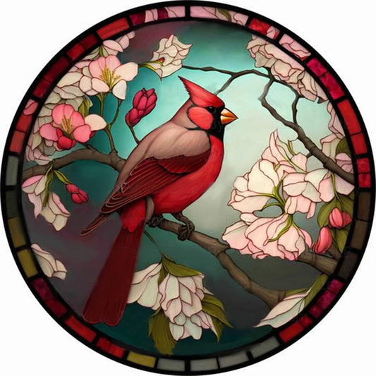 Cardinal Glass Painting Cardinal - Full Round Drill Diamond Painting 30*30CM