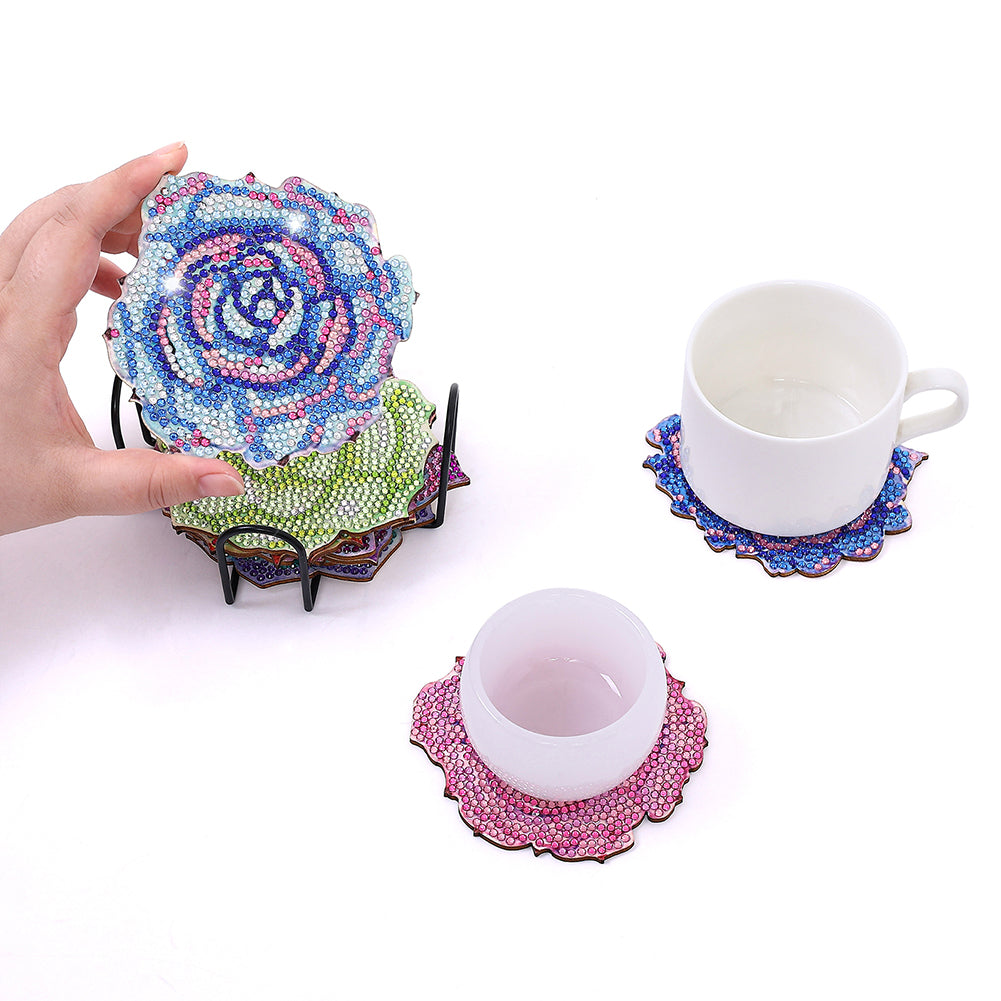 DIY Crystal Drink Coasters Ornament for Adults Kids Diamond Embroidery Kit Decor