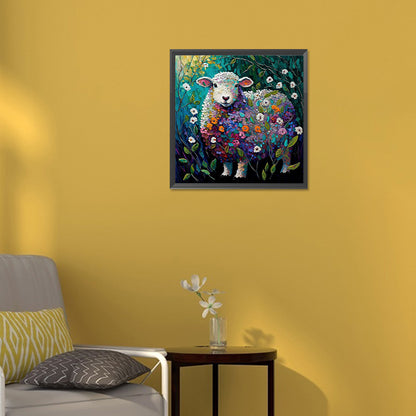 Flower Sheep - Full Round Drill Diamond Painting 30*30CM