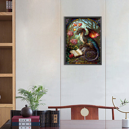 Color Dragon Reading - Full Round Drill Diamond Painting 30*40CM