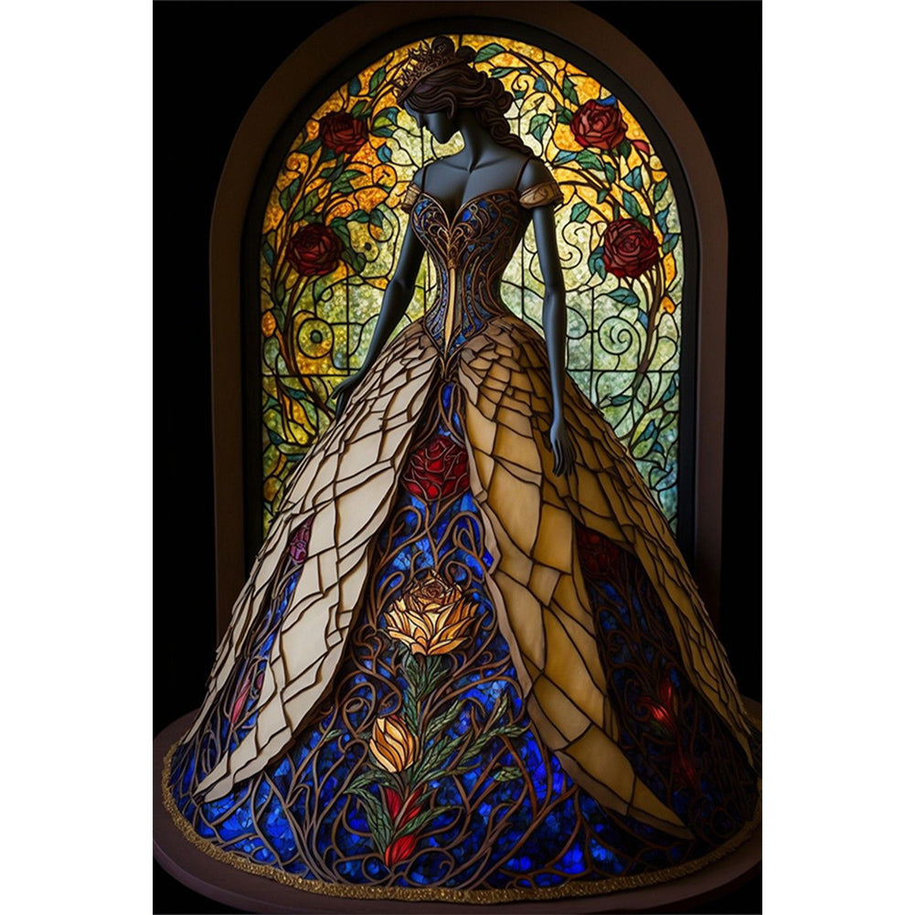 Colorful Skirt - Full Round Drill Diamond Painting 40*60CM